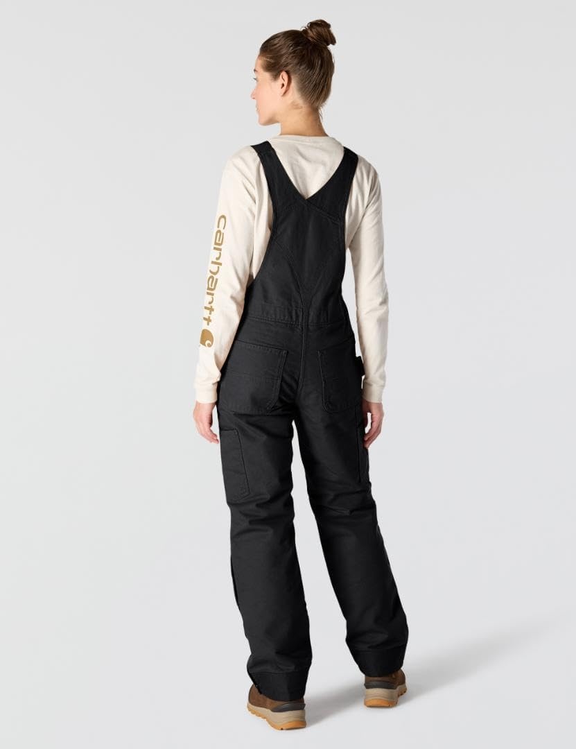 image:imageCarhartt Womens Washed Duck Insulated Bib OverallBlack