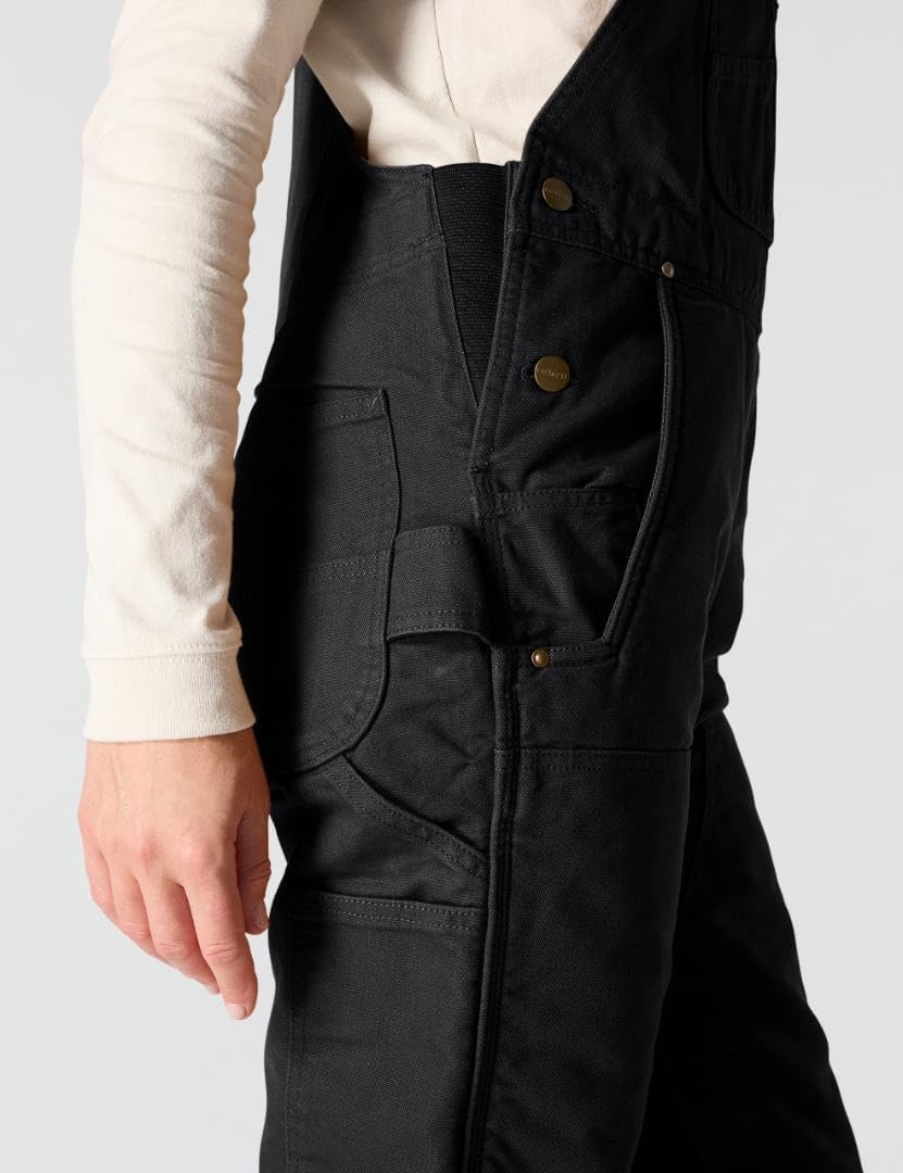 image:imageCarhartt Womens Washed Duck Insulated Bib OverallBlack