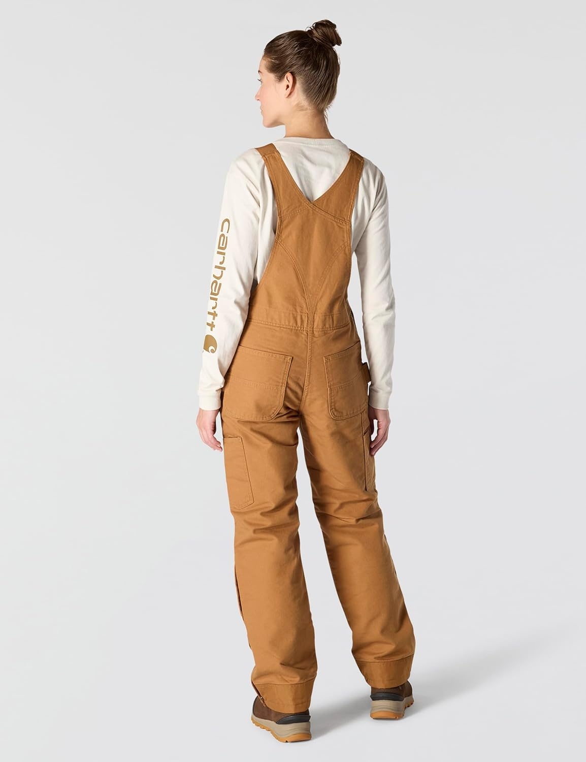 image:imageCarhartt Womens Washed Duck Insulated Bib OverallBrown