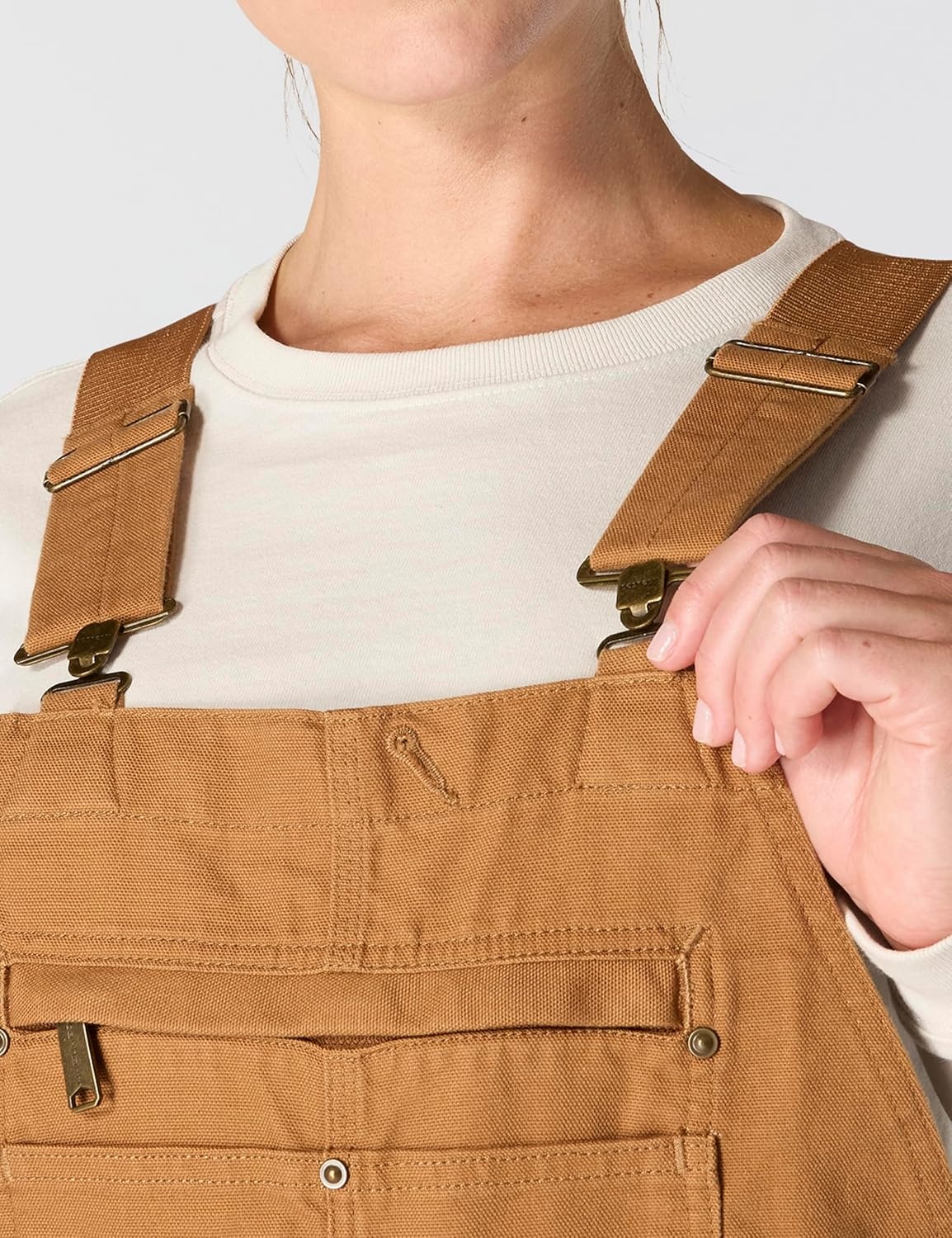 image:imageCarhartt Womens Washed Duck Insulated Bib OverallBrown