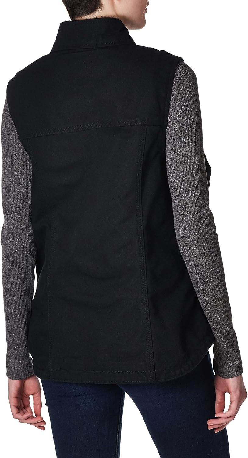 image:imageCarhartt Womens Washed Duck Mock Neck VestBlack