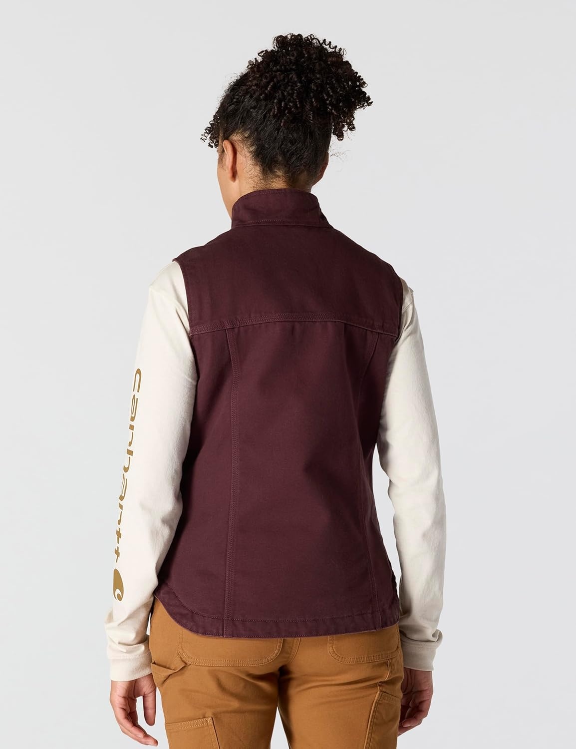 image:imageCarhartt Womens Washed Duck Mock Neck VestBlackberry