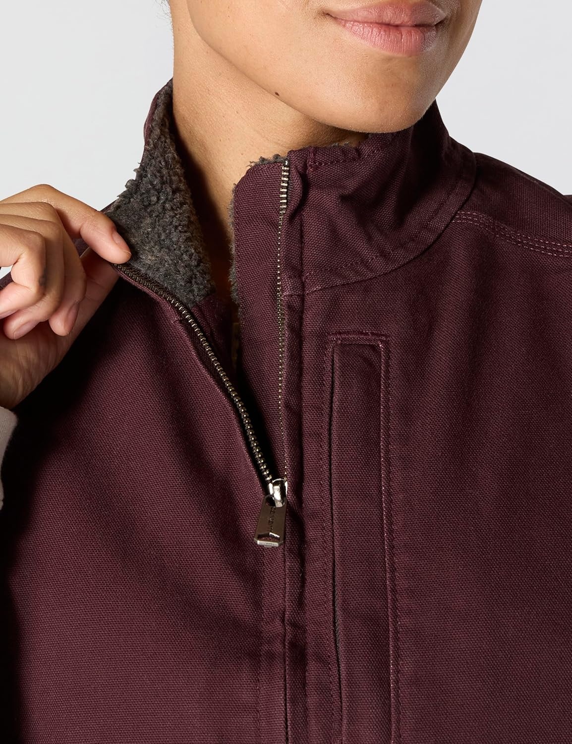 image:imageCarhartt Womens Washed Duck Mock Neck VestBlackberry
