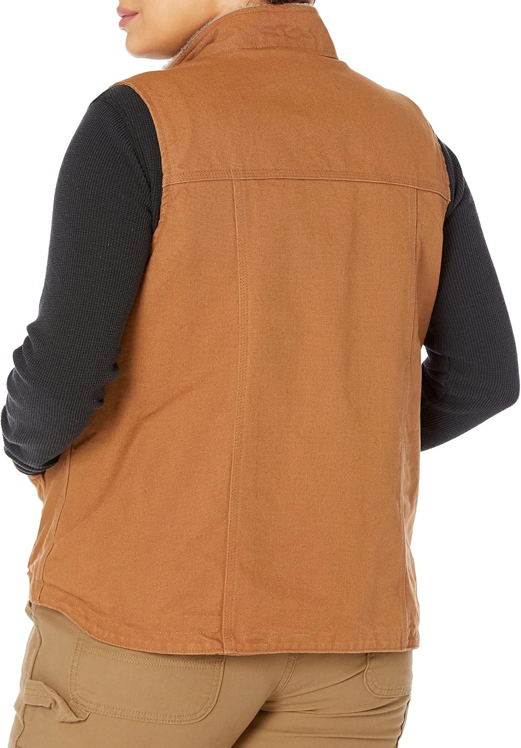image:imageCarhartt Womens Washed Duck Mock Neck VestCarhartt Brown