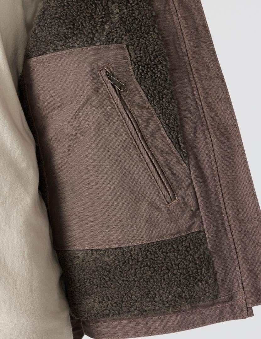 image:imageCarhartt Womens Washed Duck Mock Neck VestTaupe Gray