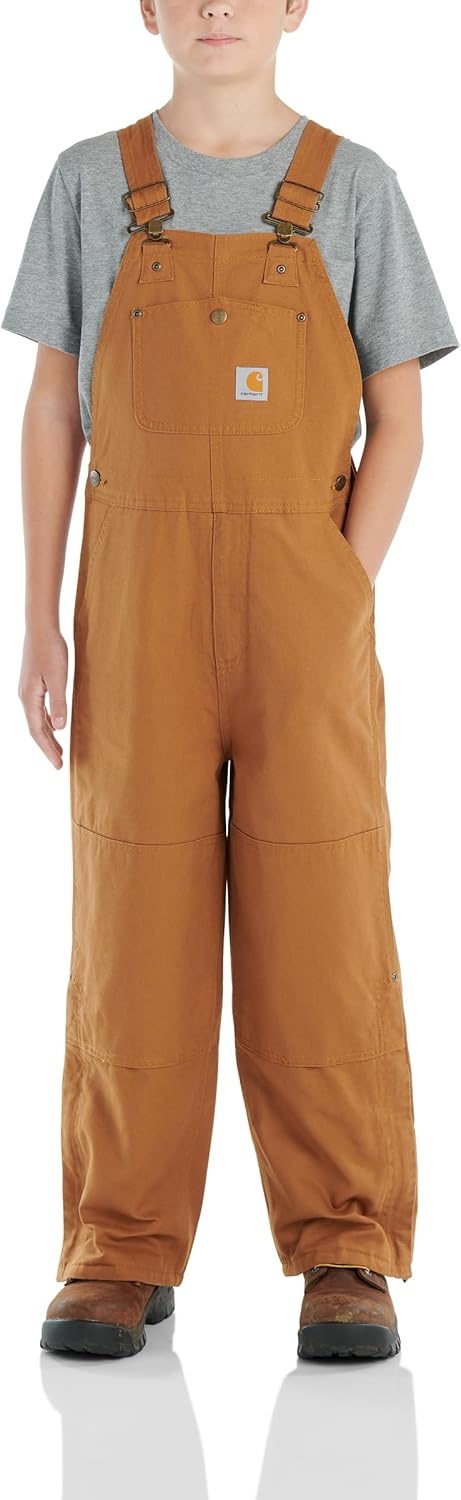 image:imageCarhartt boys Bib Overalls Lined and UnlinedCarhartt Brown