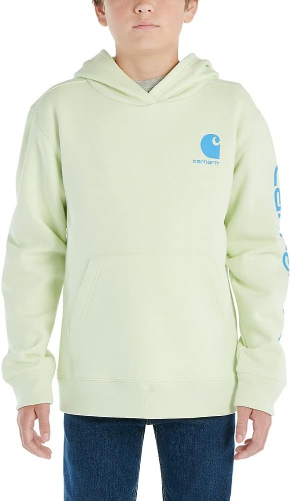 image:imageCarhartt boys Hoodie Fleece Pullover SweatshirtHooded SweatshirtLime Cream