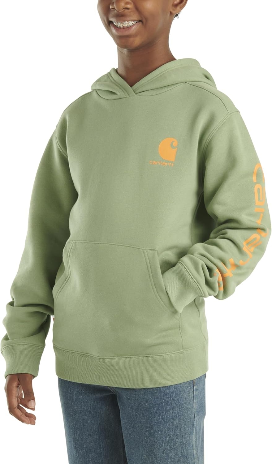 image:imageCarhartt boys Hoodie Fleece Pullover SweatshirtHooded SweatshirtLoden Frost Green