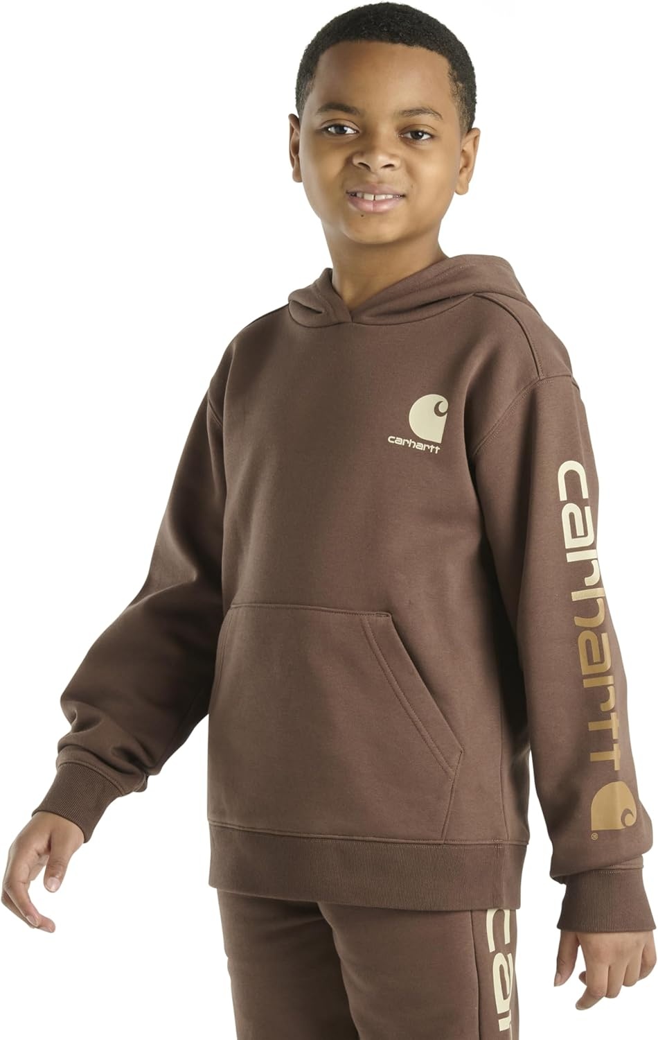 image:imageCarhartt boys Hoodie Fleece Pullover SweatshirtHooded SweatshirtMed Brown