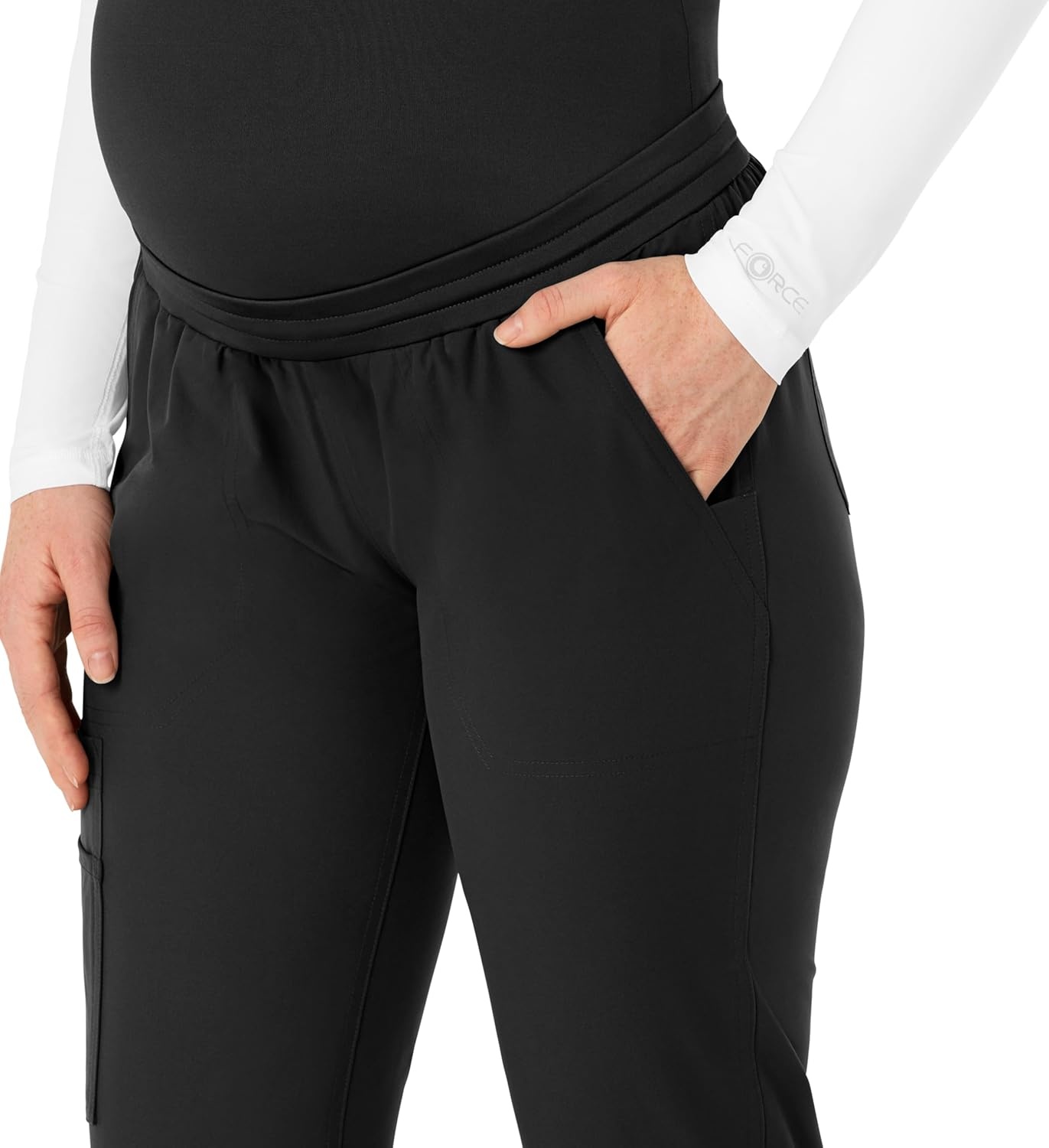 image:imageForce Essentials Womens Maternity Jogger Scrub PantBlack
