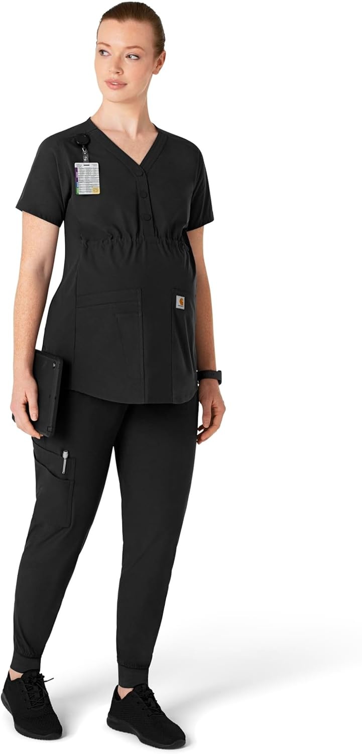 image:imageForce Essentials Womens Maternity Jogger Scrub PantBlack