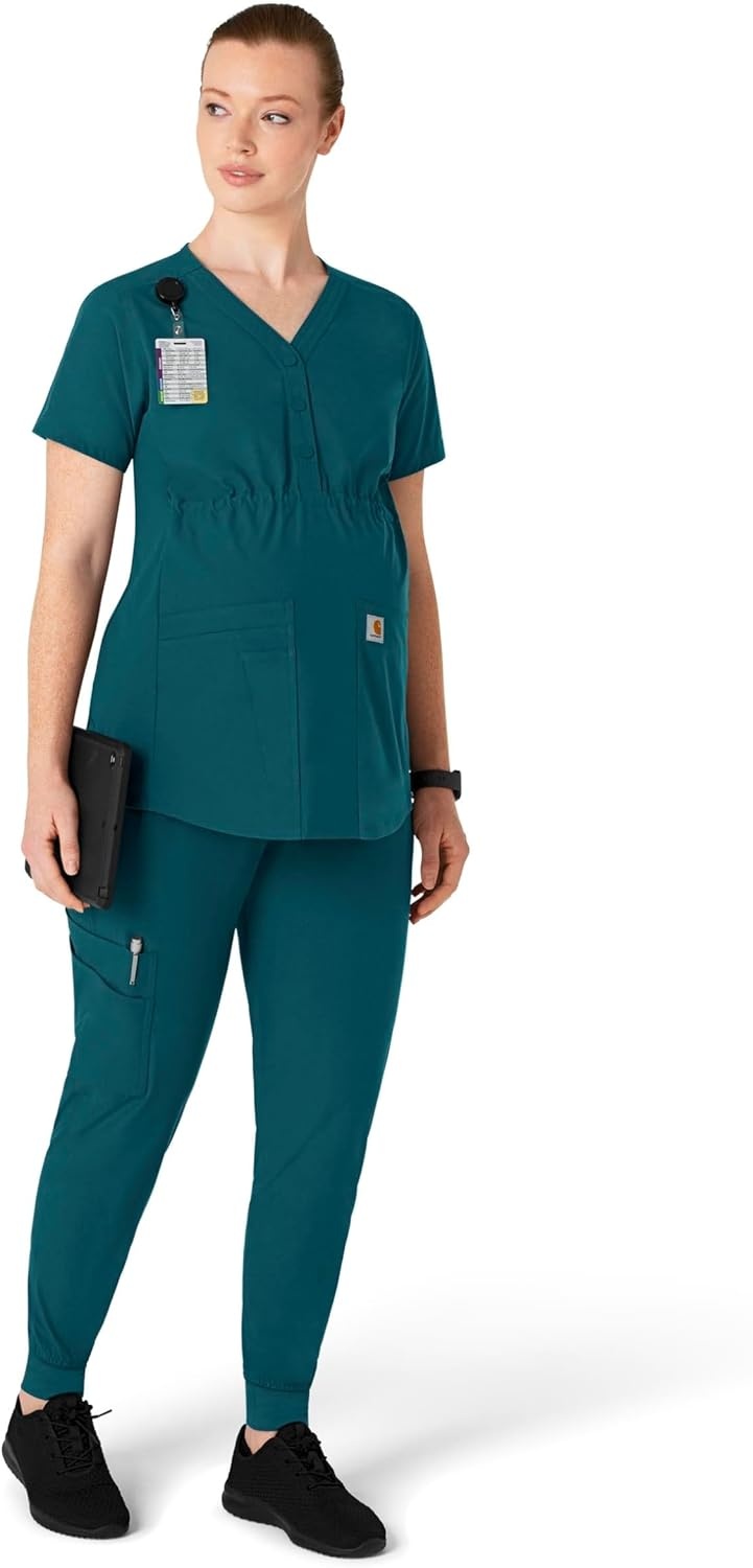 image:imageForce Essentials Womens Maternity Jogger Scrub PantCaribbean
