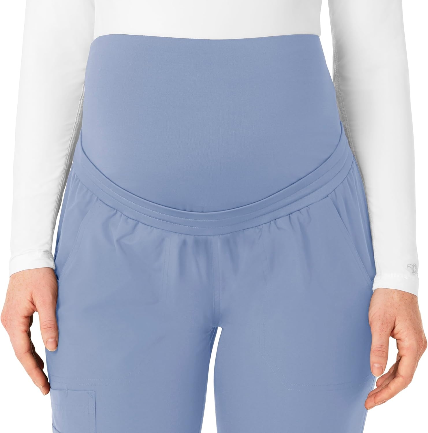 image:imageForce Essentials Womens Maternity Jogger Scrub PantCeil Blue