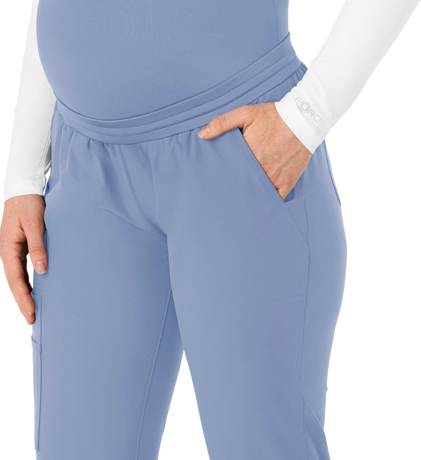 image:imageForce Essentials Womens Maternity Jogger Scrub PantCeil Blue