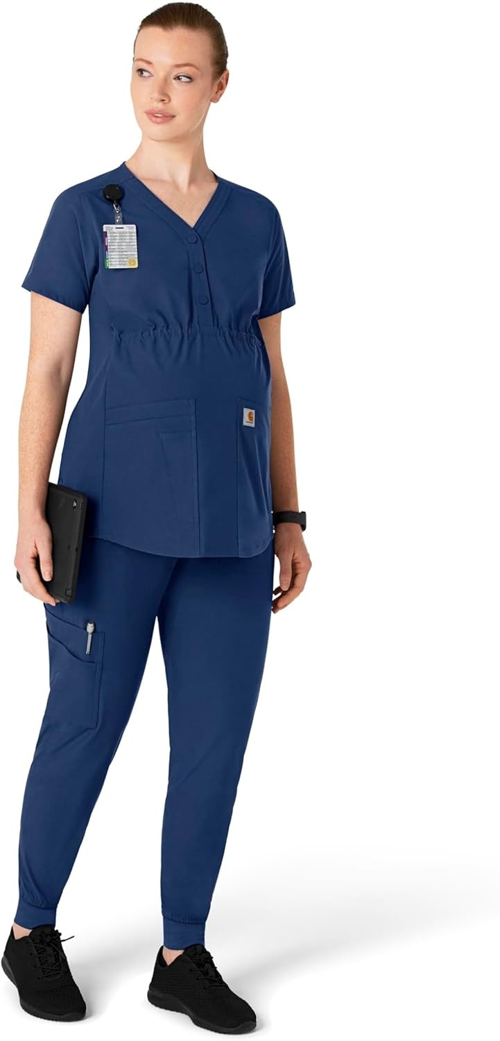 image:imageForce Essentials Womens Maternity Jogger Scrub PantNavy