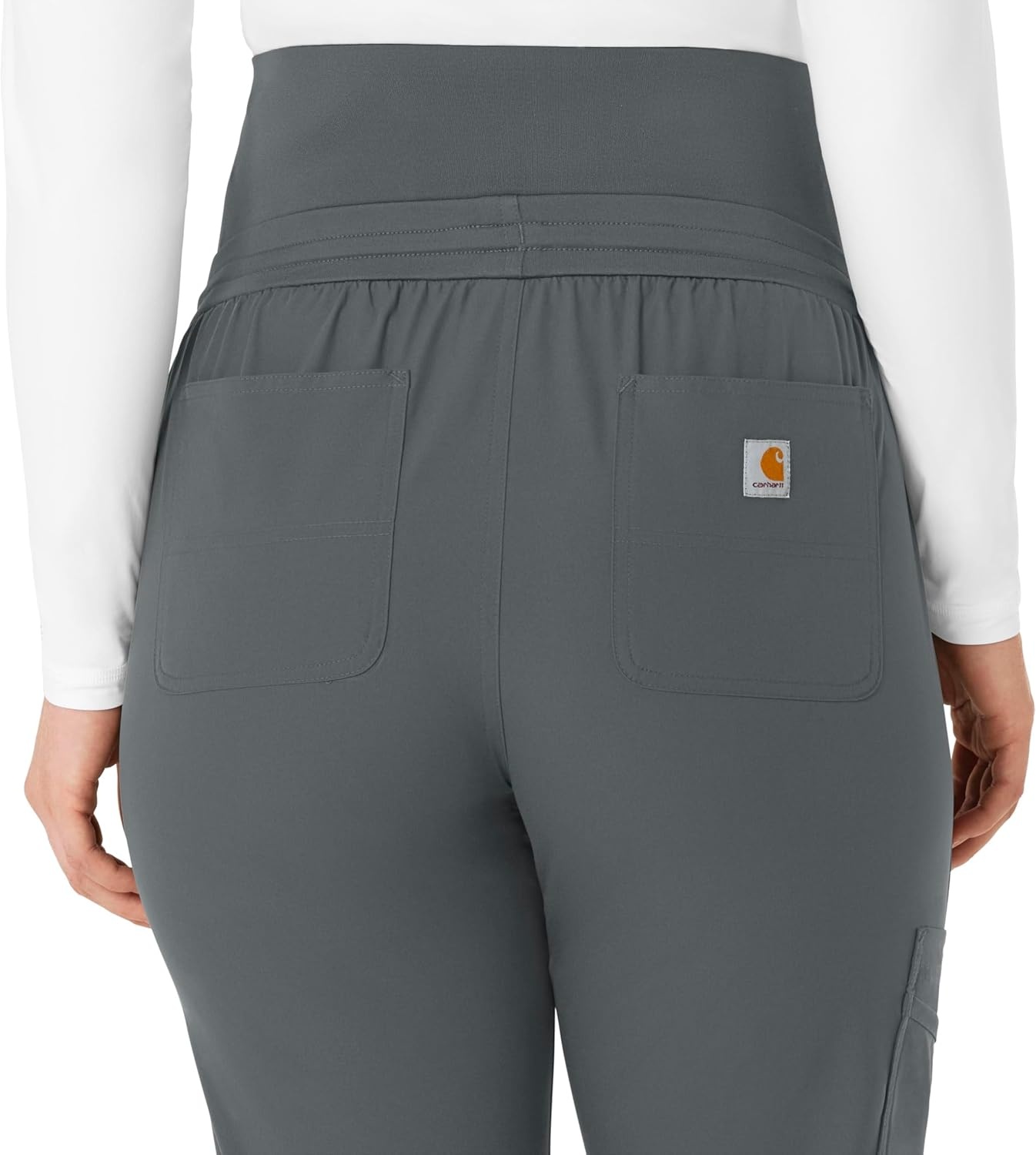 image:imageForce Essentials Womens Maternity Jogger Scrub PantPewter