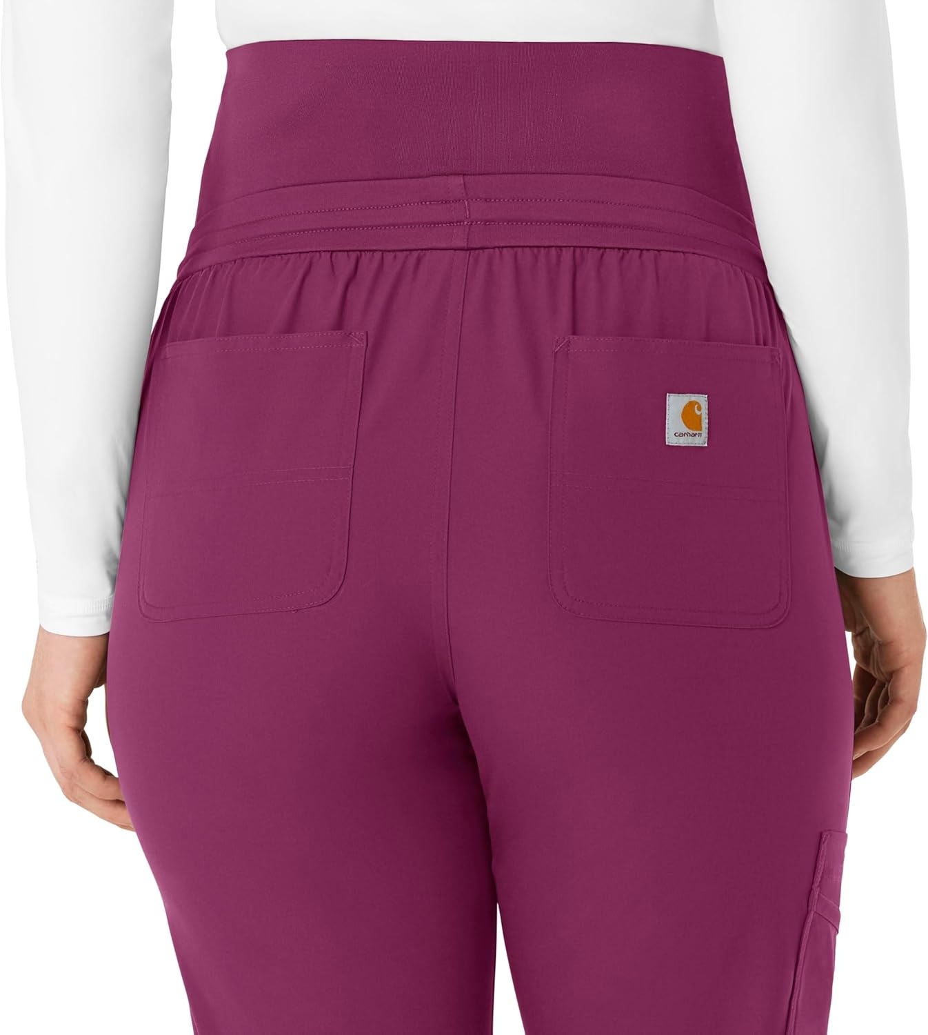 image:imageForce Essentials Womens Maternity Jogger Scrub PantWine