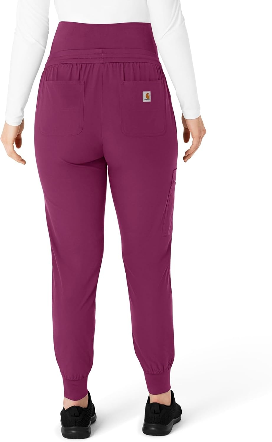 image:imageForce Essentials Womens Maternity Jogger Scrub PantWine