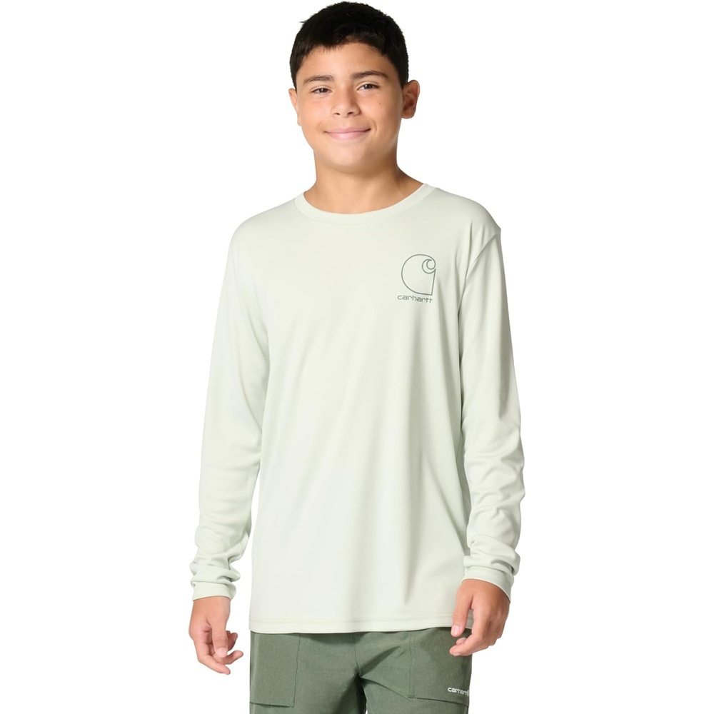 image:imageCarhartt Boys LongSleeve Force Sun Defender TShirt BoysSea Foam