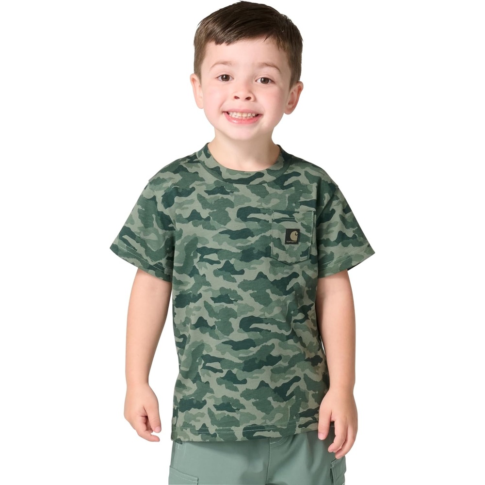 image:imageCarhartt Boys Short Sleeve Camo Print TShirtGreen Camo