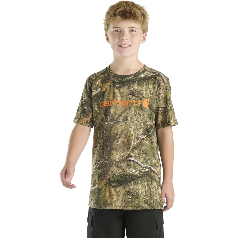 image:imageCarhartt Boys Short Sleeve Camo Print TShirtMossy Oak Country Dna