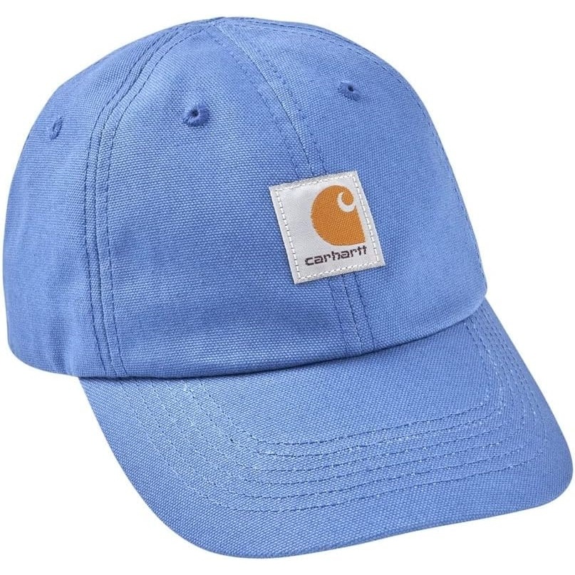 image:imageCarhartt Boys Signature Canvas Baseball Cap HatBright Cobalt