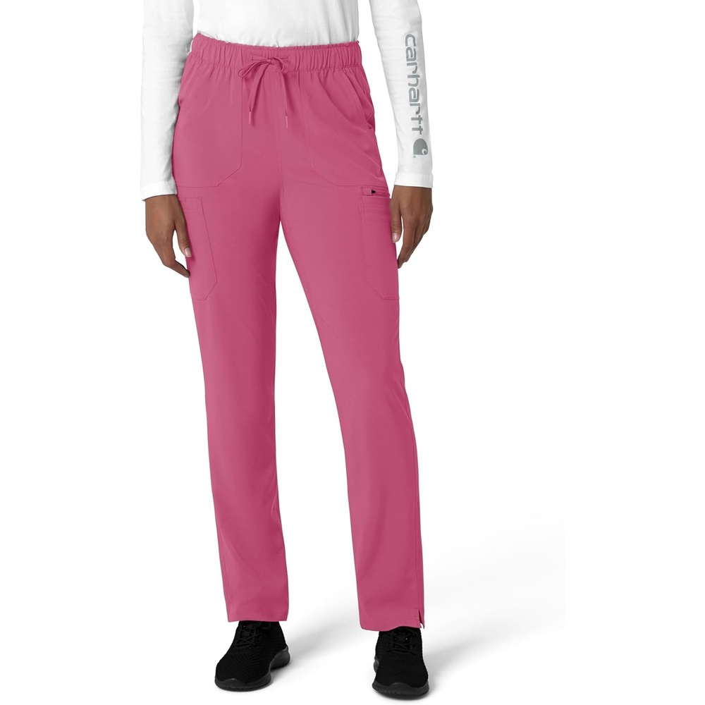 image:imageCarhartt Force CrossFlex Womens Straight Leg Cargo Scrub PantElectric Fuschia
