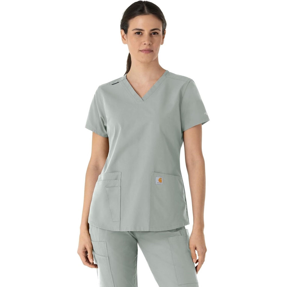 image:imageCarhartt Force Essentials Womens VNeck Scrub TopGrey