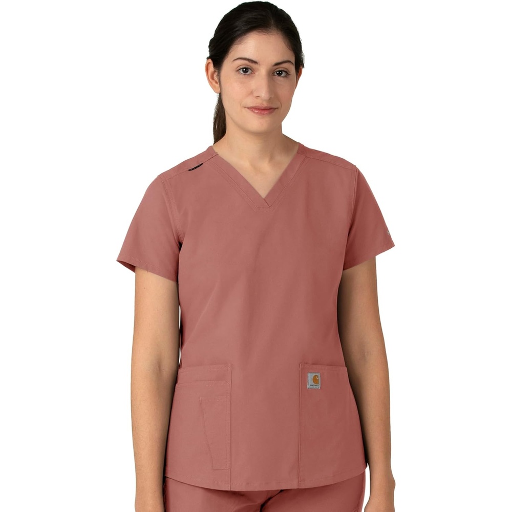 image:imageCarhartt Force Essentials Womens VNeck Scrub TopWildrose