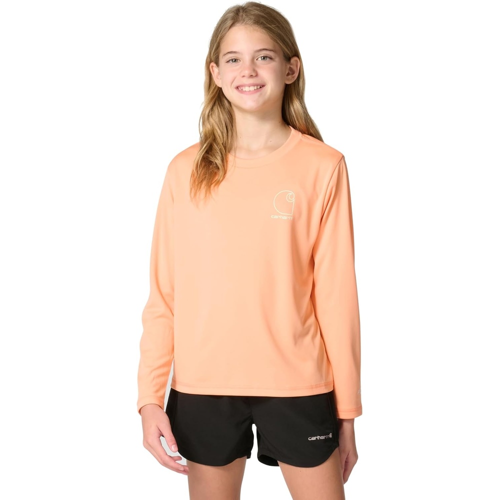 image:imageCarhartt Girls Long Sleeve Force Sun Defender TShirtPeach Pink