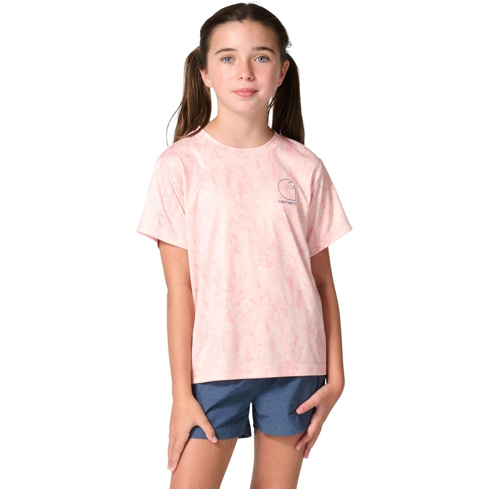 image:imageCarhartt Girls Short Sleeve Force Sun Defender TeeRose Quartz