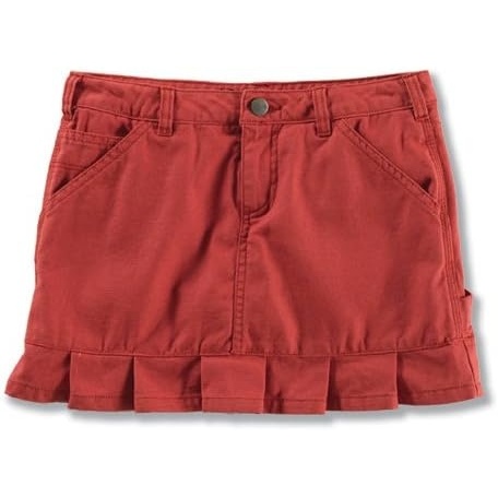 image:imageCarhartt Girls Washed Duck Dungaree SkortDark Red
