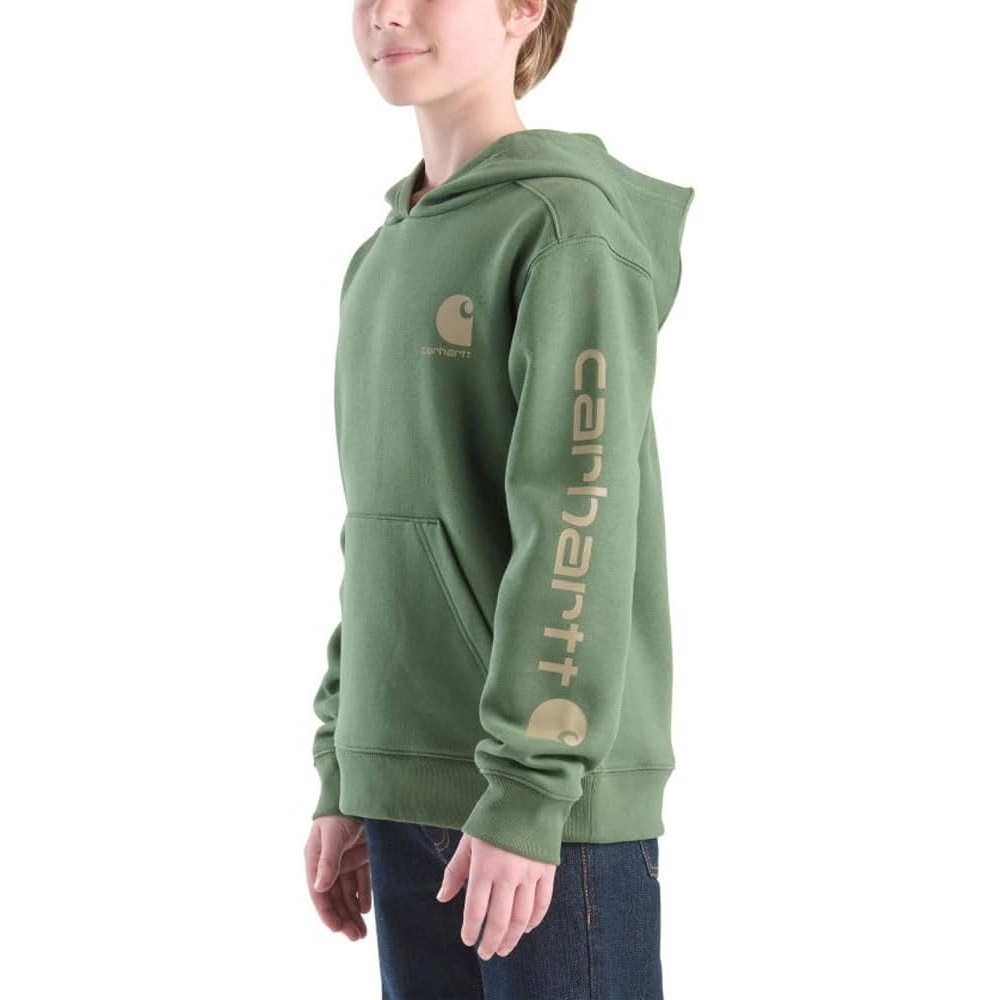 image:imageCarhartt Kids CA6272 LongSleeve Graphic Sweatshirt BoysBronze Green