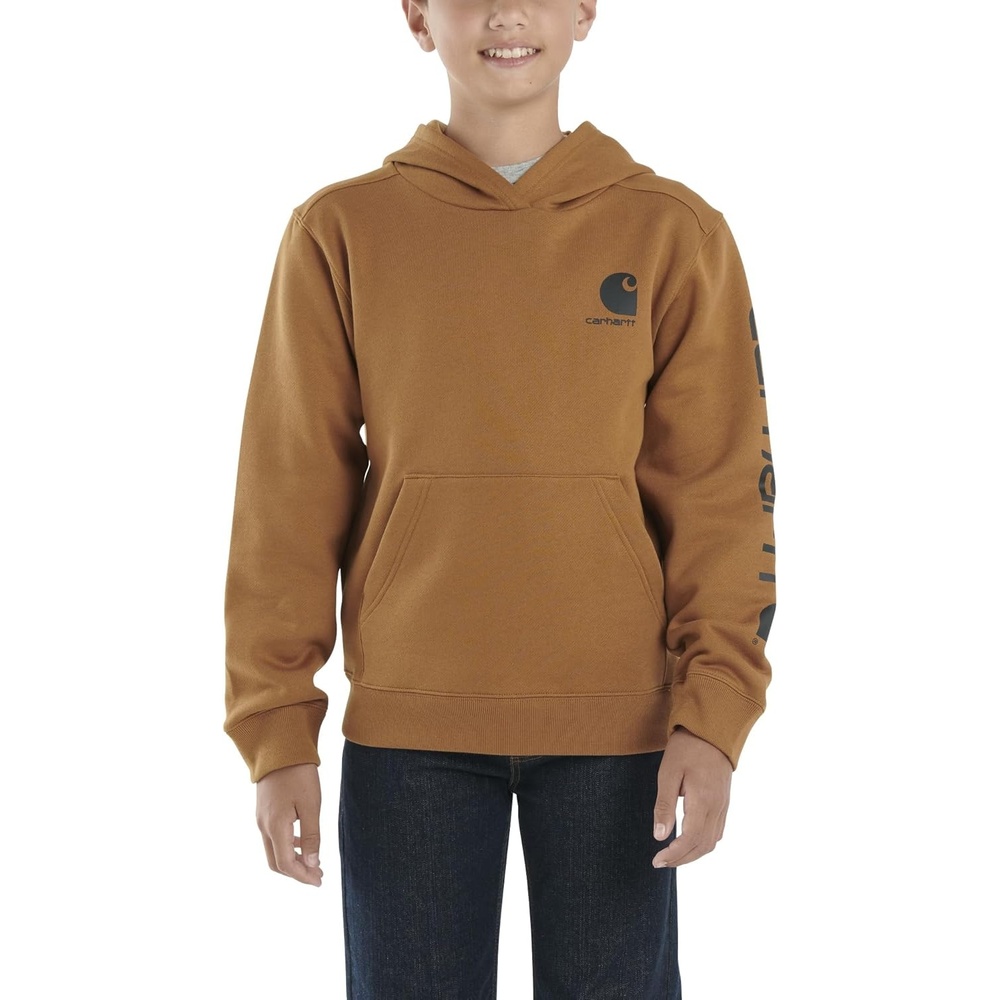 image:imageCarhartt Kids CA6272 LongSleeve Graphic Sweatshirt BoysCarhartt Brown