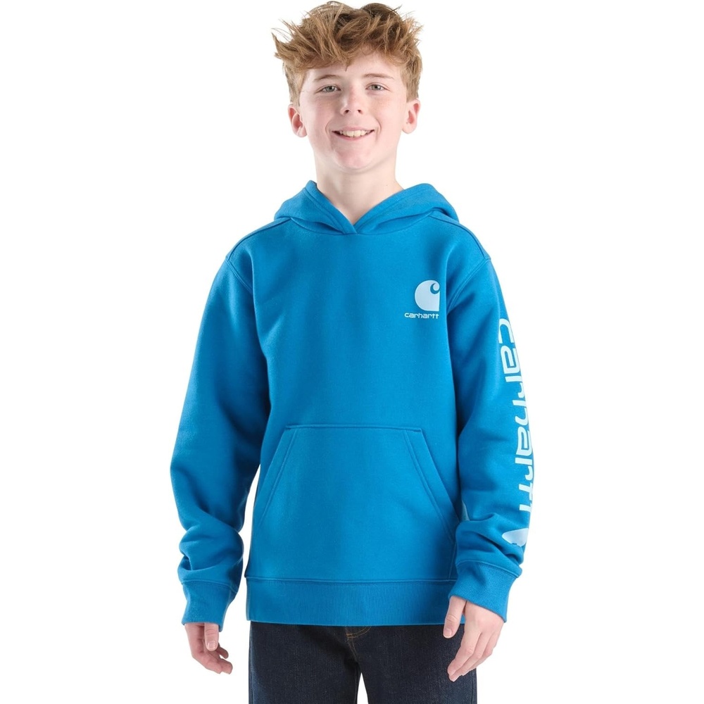 image:imageCarhartt Kids CA6272 LongSleeve Graphic Sweatshirt BoysDeep Water