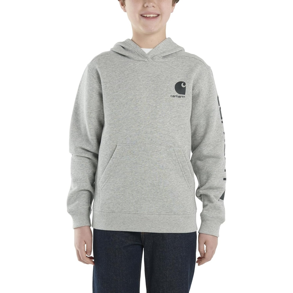 image:imageCarhartt Kids CA6272 LongSleeve Graphic Sweatshirt BoysGrey Heather