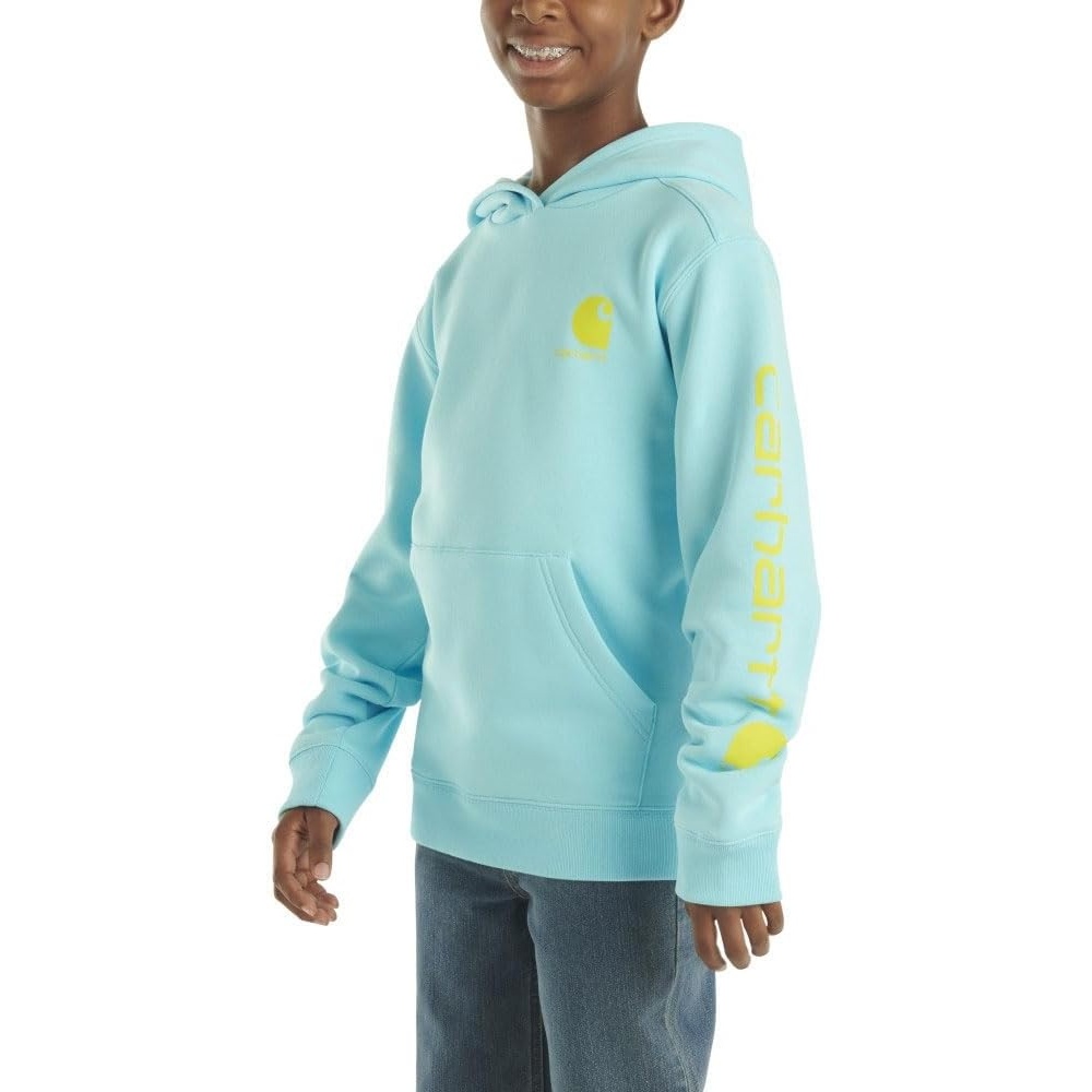 image:imageCarhartt Kids CA6549 LongSleeve Graphic Sweatshirt Boys 5 Child Gulf Blue