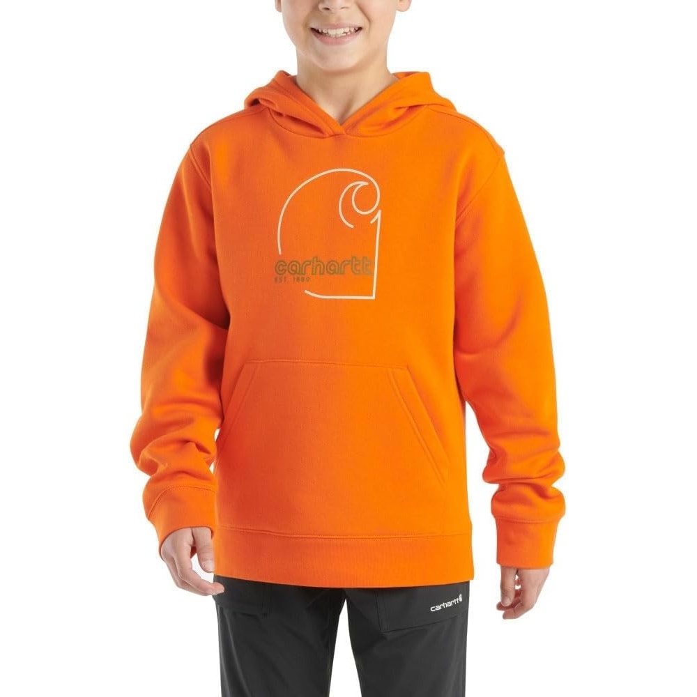 image:imageCarhartt Kids CA6586 LongSleeve Graphic Sweatshirt BoysOrangeade