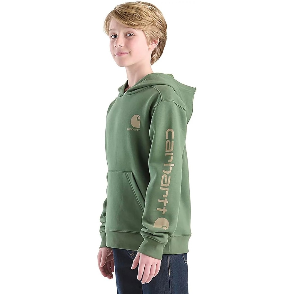 image:imageCarhartt Kids CA6772 LongSleeve Graphic Sweatshirt Big Boys Youth XLarge XL 1820 Bronze Green