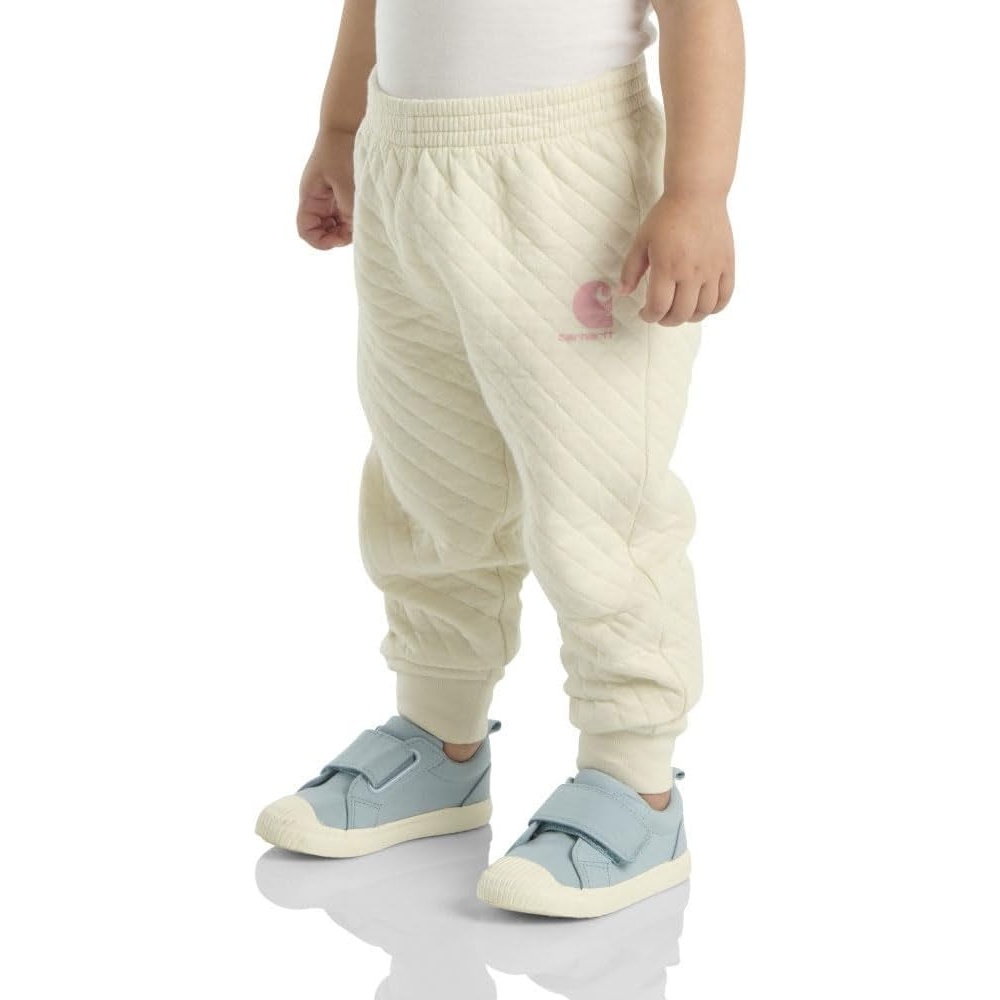 image:imageCarhartt Kids CK9486 Quilted Jersey Logo Sweatpant GirlsBeige