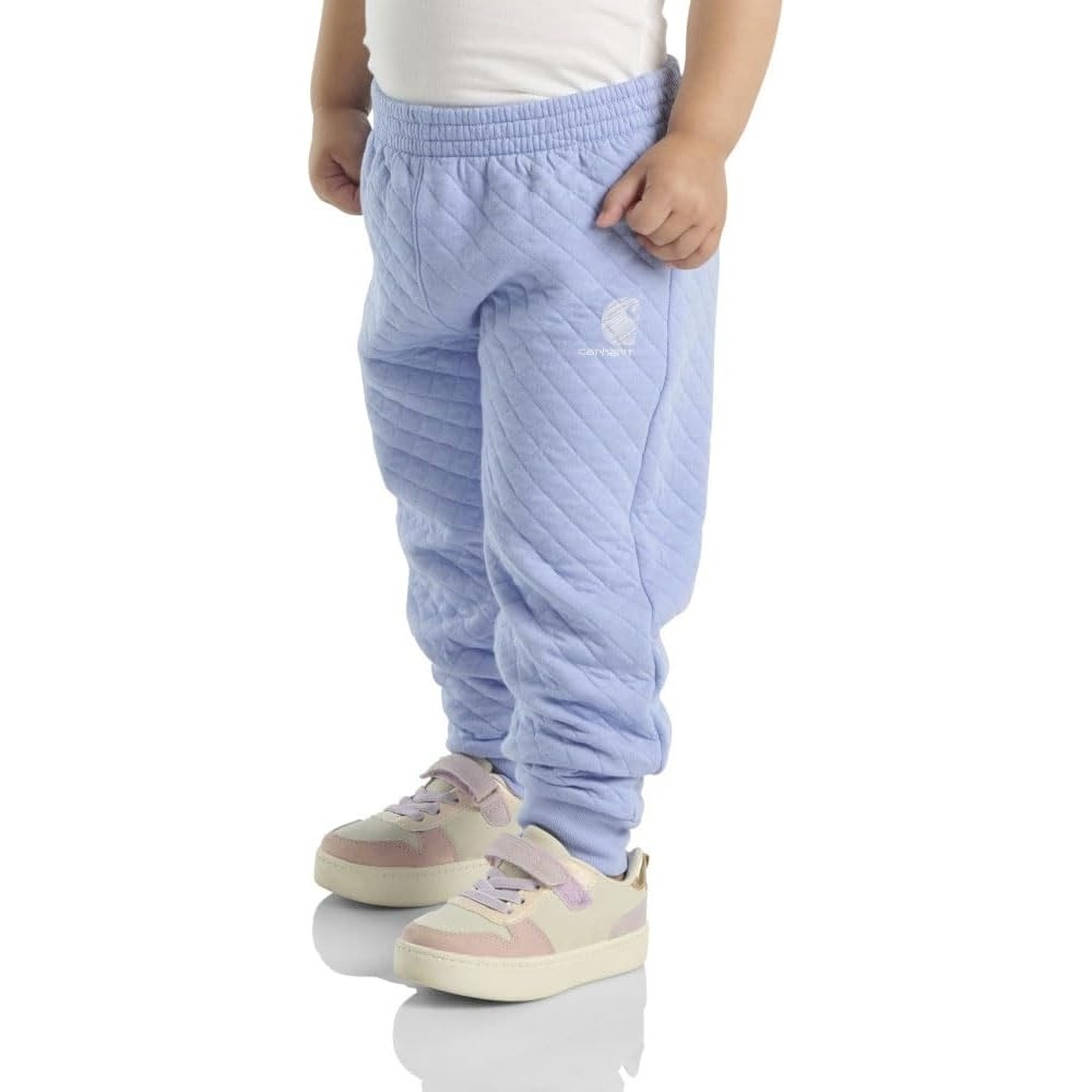 image:imageCarhartt Kids CK9486 Quilted Jersey Logo Sweatpant GirlsPurple