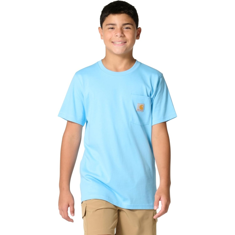 image:imageCarhartt Kids Short Sleeve Pocket TShirt Tee ShirtBlue Horizon
