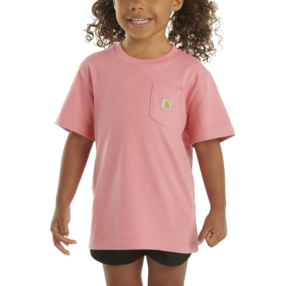 image:imageCarhartt Kids Short Sleeve Pocket TShirt Tee ShirtBright Pink Lemonade