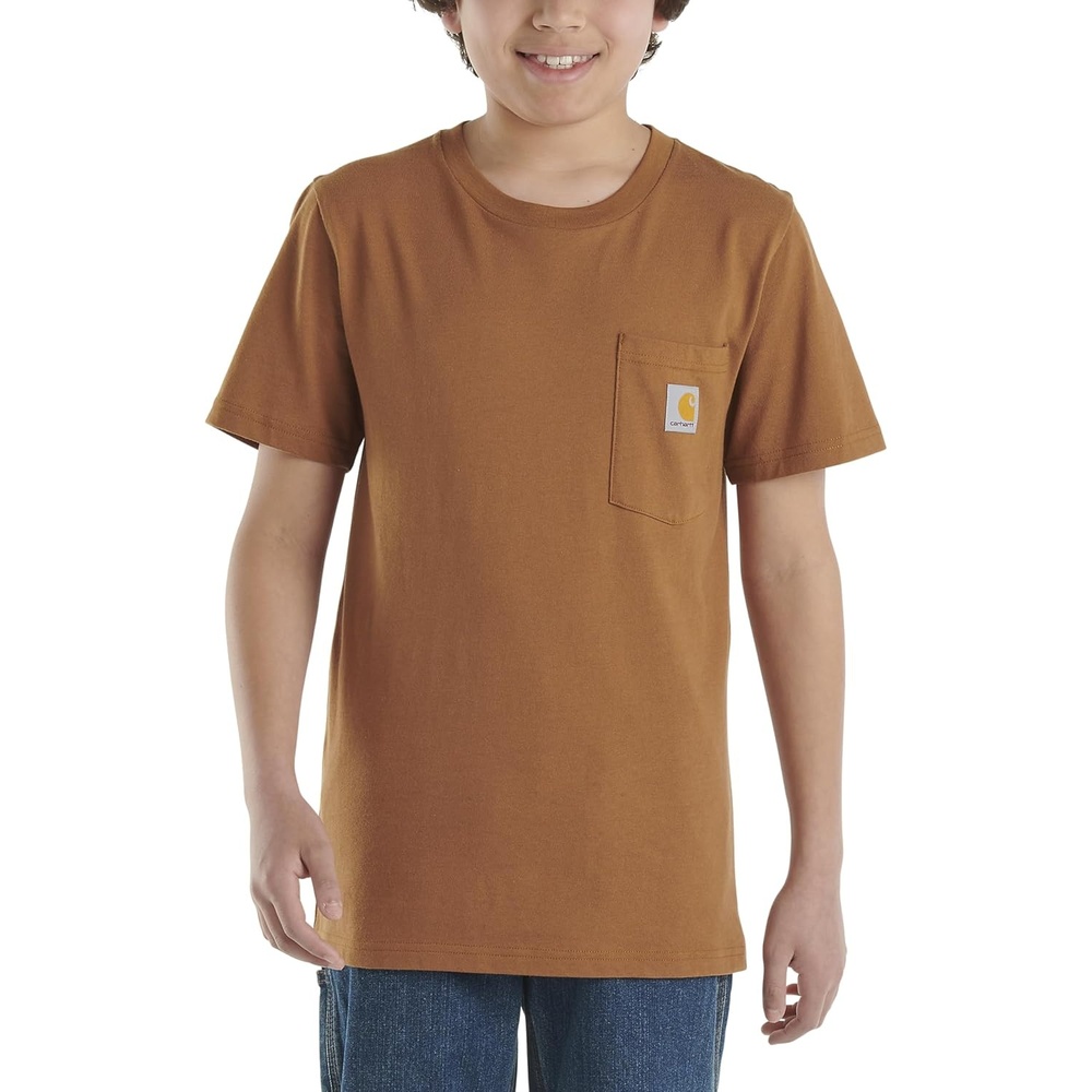 image:imageCarhartt Kids Short Sleeve Pocket TShirt Tee ShirtBrown