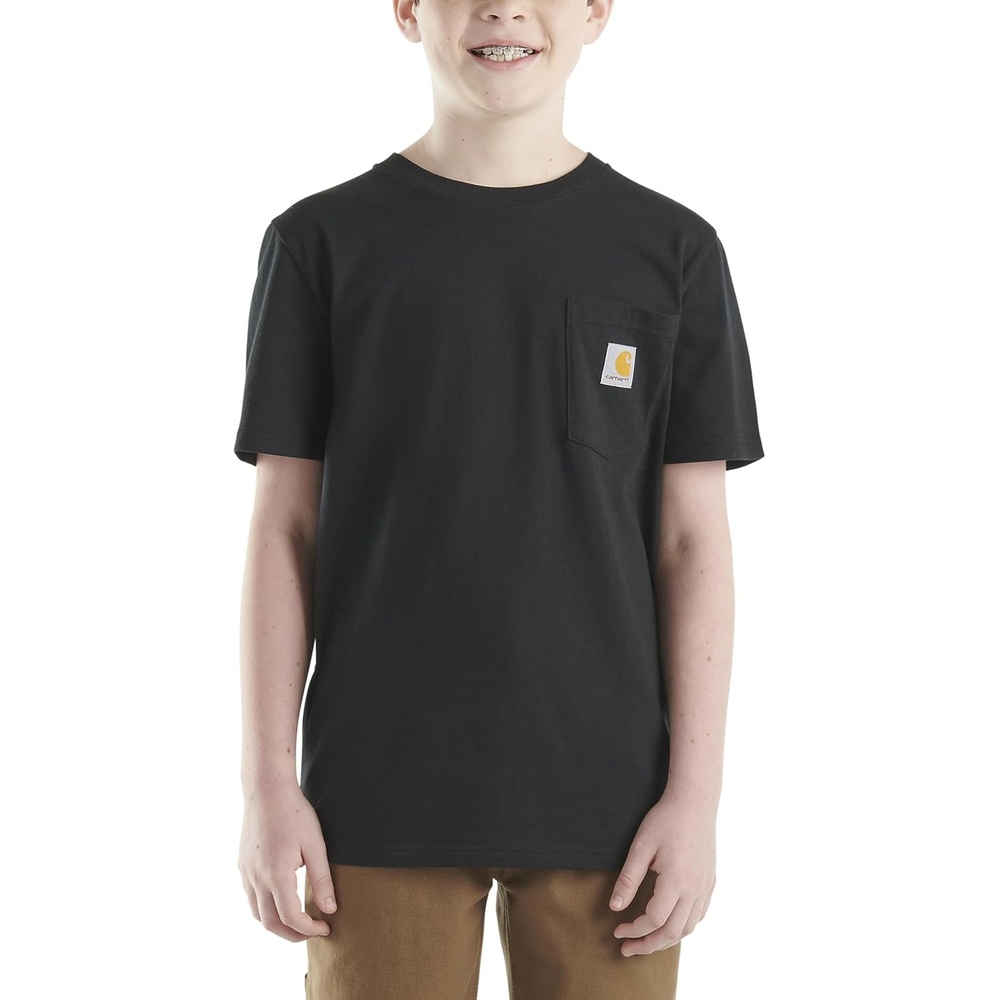 image:imageCarhartt Kids Short Sleeve Pocket TShirt Tee ShirtCaviar Black