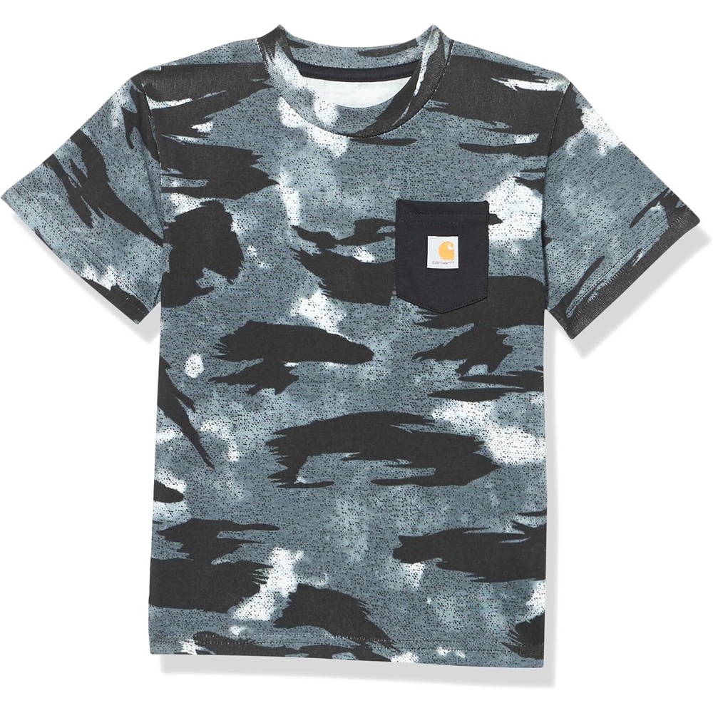image:imageCarhartt Kids Short Sleeve Pocket TShirt Tee ShirtCaviar Black Camo