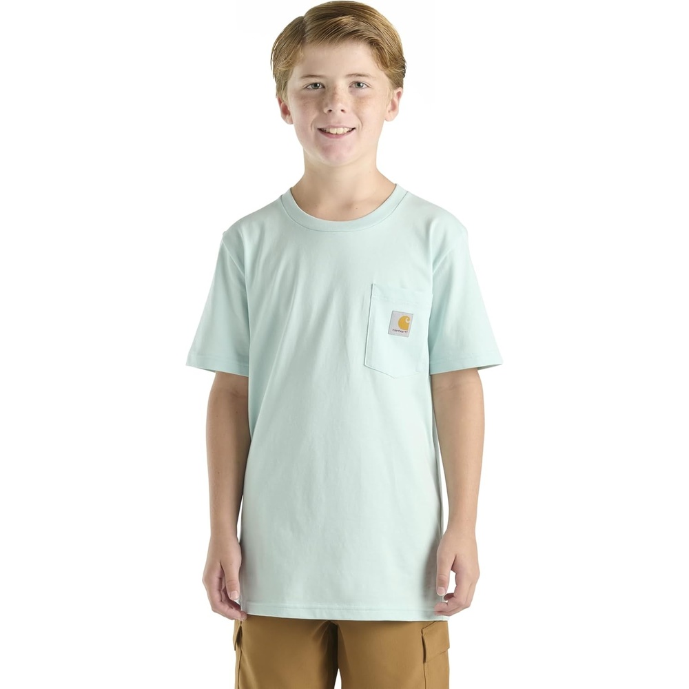 image:imageCarhartt Kids Short Sleeve Pocket TShirt Tee ShirtLight Blue