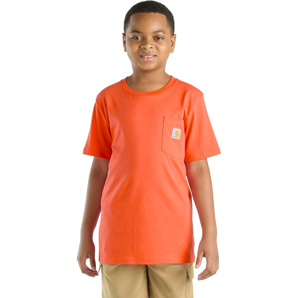 image:imageCarhartt Kids Short Sleeve Pocket TShirt Tee ShirtMed Orange
