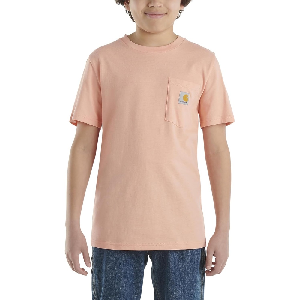 image:imageCarhartt Kids Short Sleeve Pocket TShirt Tee ShirtPeach Amber
