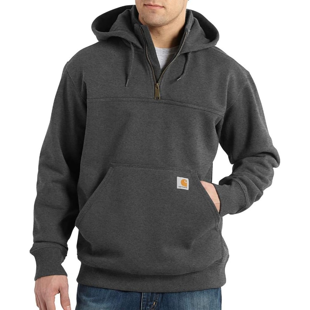 image:imageCarhartt Mens Paxton 14Zip SweatshirtCarbon Heather